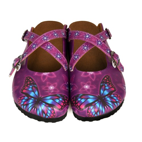 Grozy Purple Butterfly Kadın Terlik