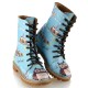 Grozy Turquoise Owl Ladies / Children's Long Boots