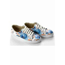 Grozy Blue Flowers Bayan Sneakers