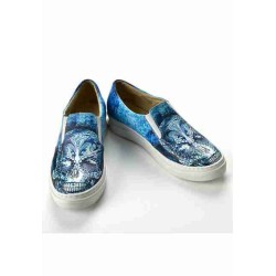 Grozy Blue Skull Vans Bayan Ayakkabı