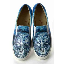 Grozy Blue Skull Vans Bayan Ayakkabı