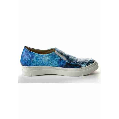 Grozy Blue Skull Vans Bayan Ayakkabı