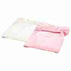 IKEA Len Lastikli Beyaz-Pembe Çarşaf Seti