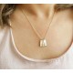 Vertical Letter Plate Necklace