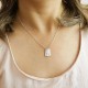 Vertical Letter Plate Necklace