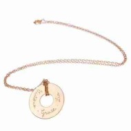 Silver Necklace with Ring Plate