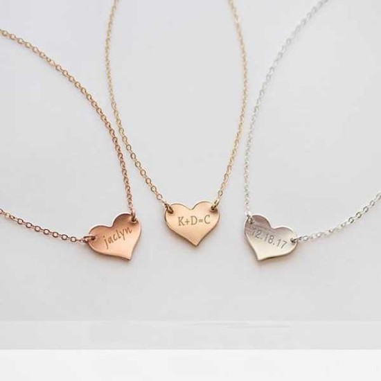 Heart Plate Necklace