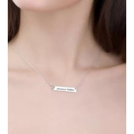 Covered Bar Necklace