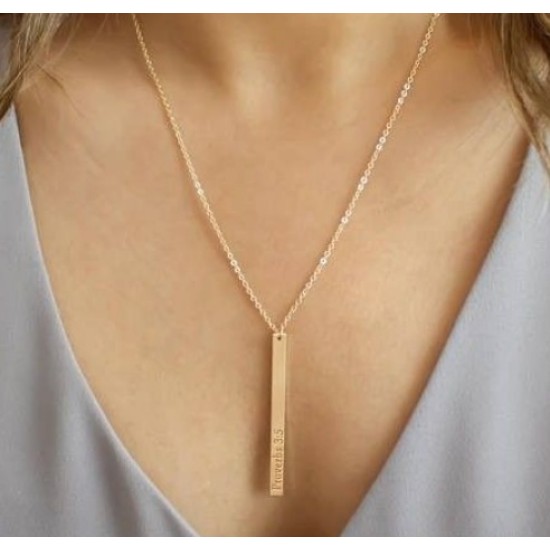 Long Plate Necklace