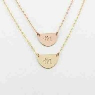 Half Round Plate Necklace