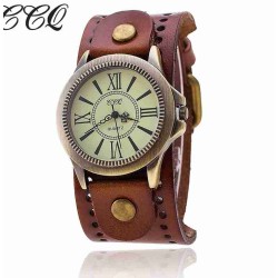 CCQ Vintage Deri Bayan Saat