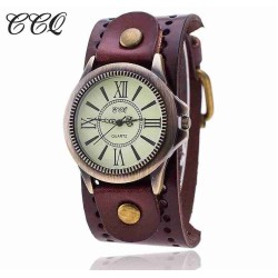 CCQ Vintage Deri Bayan Saat