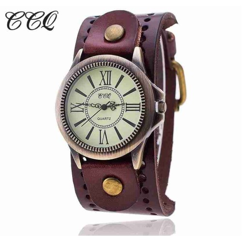 CCQ Vintage Deri Bayan Saat