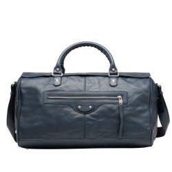 Balenciaga Kuzu Derisi Erkek Koyu Mavi Boston Çanta Balenciaga Kuzu Derisi Erkek Koyu Mavi Boston Çanta