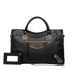 Balenciaga Metallic Edge City Siyah Çanta