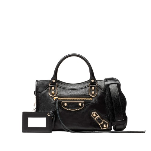 Balenciaga Metal Donanımlı Siyah Askılı Mini Çanta