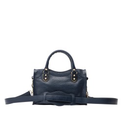 Balenciaga Metal Donanımlı Mavi Askılı Mini Çanta