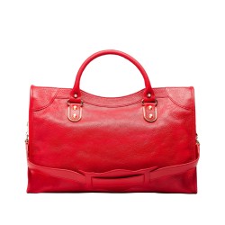 Balenciaga Metal Donanımlı  Askılı Kırmızı Çanta