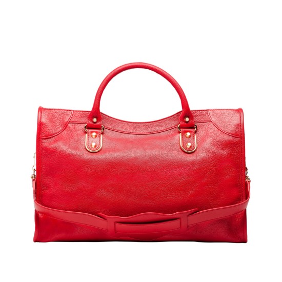 Balenciaga Metal Equipped Strap Red Bag