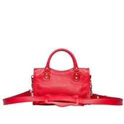 Balenciaga Metal Donanımlı Kırmızı Askılı Mini Çanta