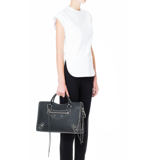 Balenciaga Medium Size Edged Leather Bag