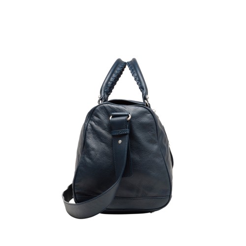 Balenciaga Kuzu Derisi Erkek Koyu Mavi Boston Çanta Balenciaga Kuzu Derisi Erkek Koyu Mavi Boston Çanta