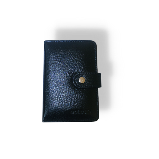Gold Life Classic Leather Card Card Holder Black