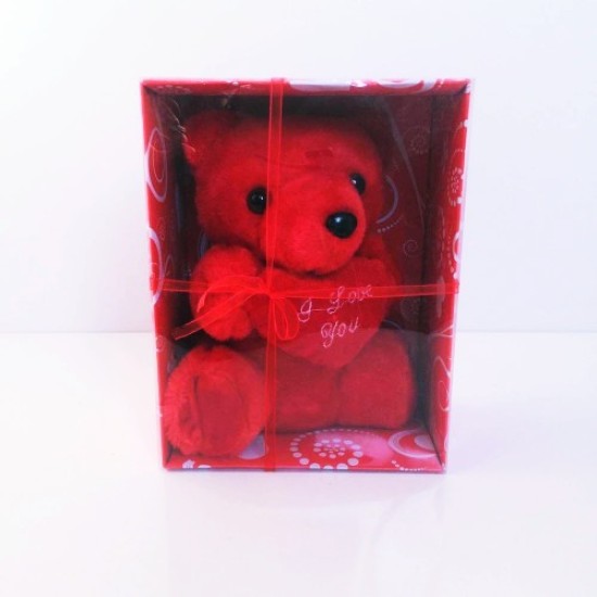 Plush Teddy Bear with a Red Heart