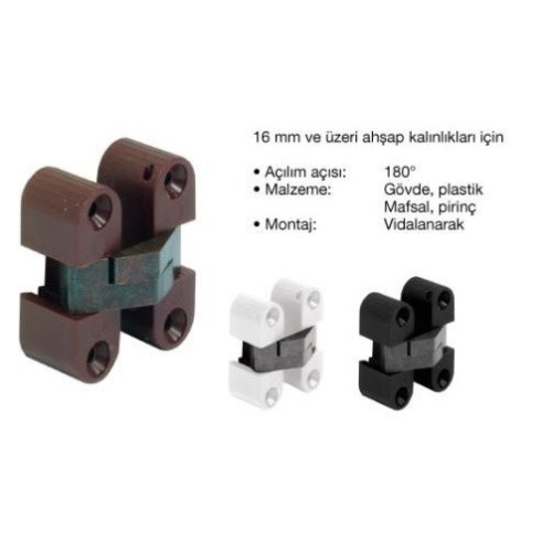 Hafele Gizli menteşe kahverengi/beyaz/siyah 11x33mm