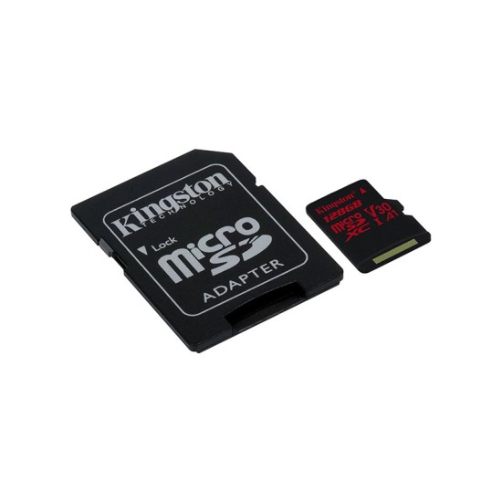 Kingston 128GB Canvas React SDXC V30 100MB/s 80MB/s microSD Hafıza Kartı