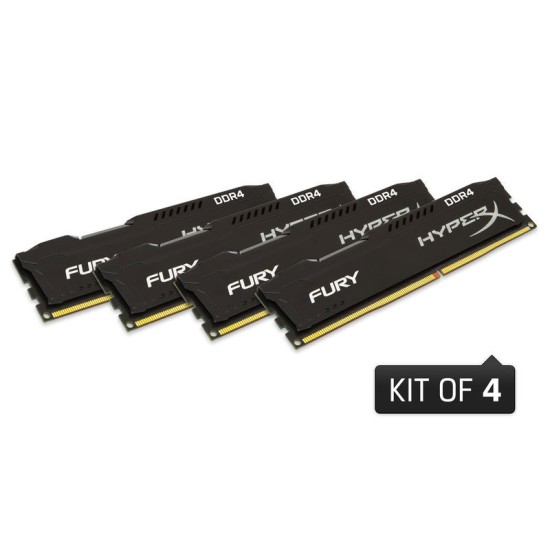 Kingston Hyperx FURY Black 16GB DDR4 2666MHz Bellek Kit (4x4GB)