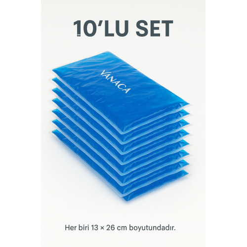 10 Adet Sıcak Soğuk Kompres Jel Buz Paketi, Tekrar Kullanılabilir Isıtıcı, Soğutucu Termojel 13x26cm 10 Adet Sıcak Soğuk Kompres Jel Buz Paketi, Tekrar Kullanılabilir Isıtıcı, Soğutucu Termojel 13x26cm