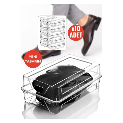 10'lu Set Erkek Ayakkabı Saklama Kutusu