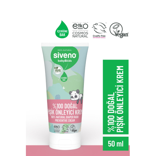 %100 Doğal Bebek Pişik Önleyici Jel Krem Çinko Yenidoğan Hassas Onarıcı Bakım Kremi 50 ml