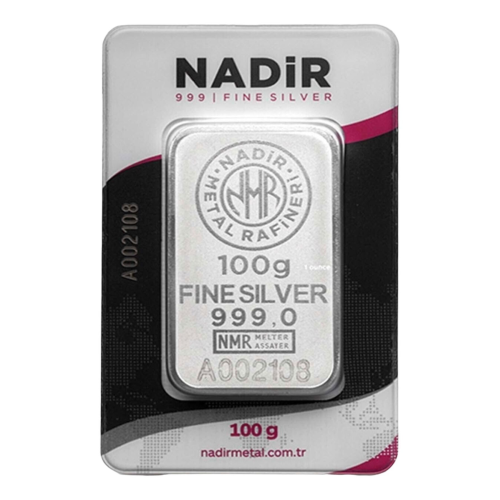 100 Gram Külçe Gümüş 999 Ayar