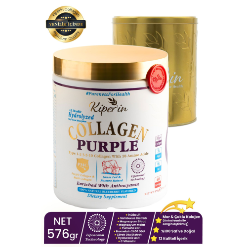 %100 Saf ve Doğal Mor & Çoklu Kolajen Peptitleri içeren Lipozomal Teknoloji Diyet Takviyesi (576gr) %100 Saf ve Doğal Mor & Çoklu Kolajen Peptitleri içeren Lipozomal Teknoloji Diyet Takviyesi (576gr)