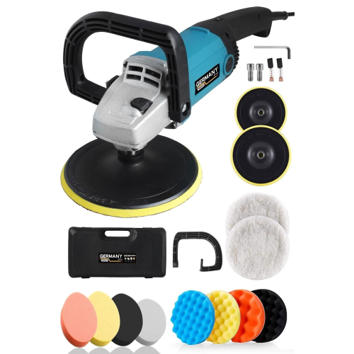 1600 Watt Polisaj Makinesi Seti 12 Parça Pasta Cila Seti 6 Kademeli Devir Ayarı 1600 Watt Polisaj Makinesi Seti 12 Parça Pasta Cila Seti 6 Kademeli Devir Ayarı