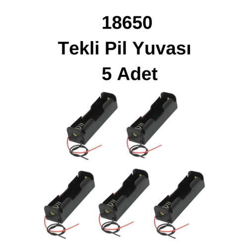 18650 Tekli Pil Yuvası (5 Adet)
