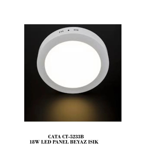 18w Led Panel Sıva Üstü Yuvarlak Beyaz Kasa Beyaz Işık Ct-5233b 18w Led Panel Sıva Üstü Yuvarlak Beyaz Kasa Beyaz Işık Ct-5233b
