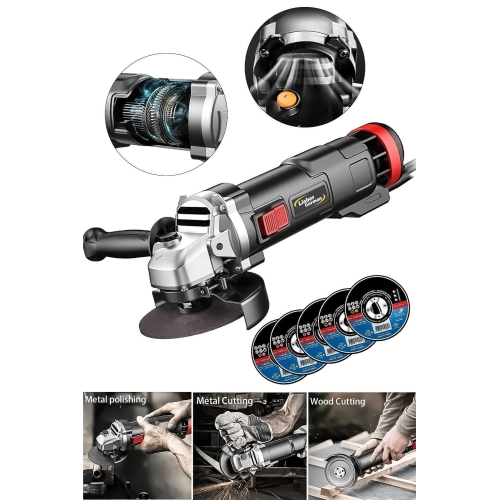 2000 Watt Bakır Sargı Çelik Dişli 115 Mm Avuç Içi Taşlama Spiral Makinesi 5 Taş Hediye 2000 Watt Bakır Sargı Çelik Dişli 115 Mm Avuç Içi Taşlama Spiral Makinesi 5 Taş Hediye