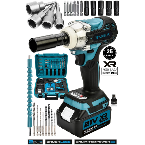 21v Çift Akü Kömürsüz Darbeli Vidalama 450nm Somun Sıkma Sökme Matkap 21v Çift Akü Kömürsüz Darbeli Vidalama 450nm Somun Sıkma Sökme Matkap