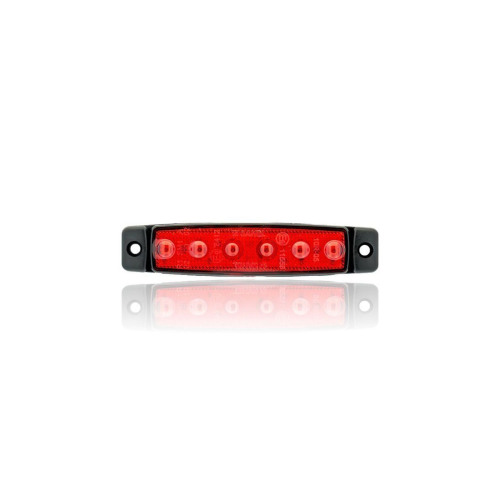 24v Üniversal Parmak 6 Led Basamak Kırmızı Sbb24r6