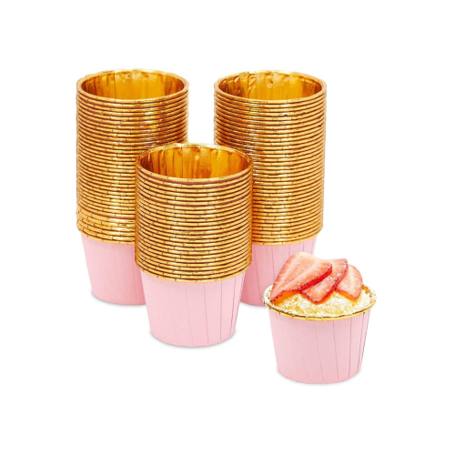 25'li Pembe Gold Metalik Muffin Kek Kalıbı Parlak Altın Cupcake Kapsülü Muffin Kalıbı 7x4 Cm 25'li Pembe Gold Metalik Muffin Kek Kalıbı Parlak Altın Cupcake Kapsülü Muffin Kalıbı 7x4 Cm