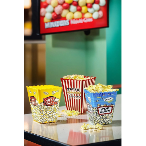 3 Adet Patlamış Mısır Kovası | Popcorn Kutusu Seti