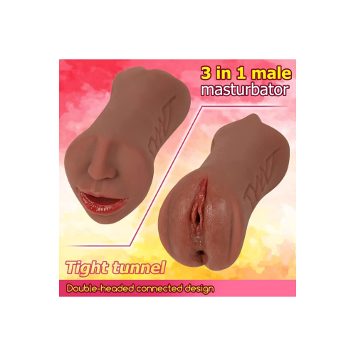3 Girişli Oral Vajina Anal Esmer 21 Cm Ağız Dil Ve Diş Yapısı Et Dokusunda Suni Mastürbatör 3 Girişli Oral Vajina Anal Esmer 21 Cm Ağız Dil Ve Diş Yapısı Et Dokusunda Suni Mastürbatör