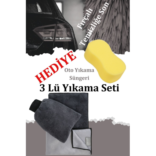 3' Lü Antrasit Yıkama Seti Araba Yıkama Eldiveni 40x40 cm Kurulama Havlusu Ve Mikrofiber Cam Bezi 3' Lü Antrasit Yıkama Seti Araba Yıkama Eldiveni 40x40 cm Kurulama Havlusu Ve Mikrofiber Cam Bezi