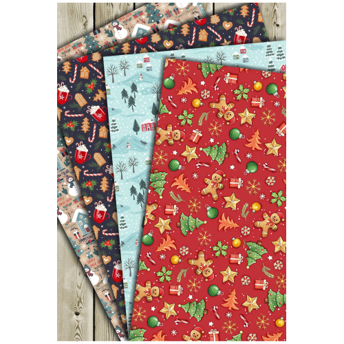 35 X 50 Cm Yılbaşı Hediye Paketleme Ambalaj Kağıdı (4’LÜ PAKET) 35 X 50 Cm Yılbaşı Hediye Paketleme Ambalaj Kağıdı (4’LÜ PAKET)