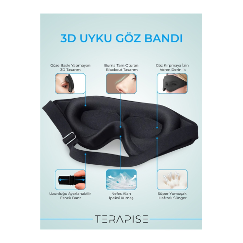3d Pro Uyku Göz Bandı Gözlüğü / Işığı %100 Engeller / Göze Baskı Yapmaz 3d Pro Uyku Göz Bandı Gözlüğü / Işığı %100 Engeller / Göze Baskı Yapmaz