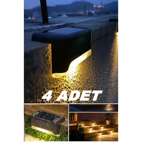 4 Adet Köşebent Merdiven Veranda Solar Güneş Enerjili Bahçe Led Lamba Dekor Bahçe Balkon Aydınlatma 4 Adet Köşebent Merdiven Veranda Solar Güneş Enerjili Bahçe Led Lamba Dekor Bahçe Balkon Aydınlatma
