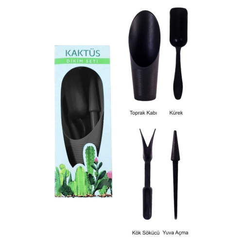 4 Parça Mini Kaktüs Dikim Seti - Kaktüs Dikim Seti Antrasit Renk 4 Parça Mini Kaktüs Dikim Seti - Kaktüs Dikim Seti Antrasit Renk